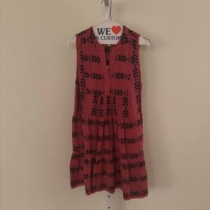 arrow print sleeveless dress